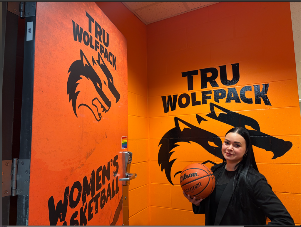 Olena Vasylenko in the women's basketball locker room based in the Tournament Capital Centre. Colby Konig, 2026.